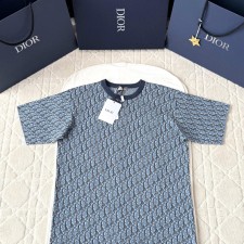 [A알] 디올 티셔츠 오블리크 코튼 자카드 릴렉스