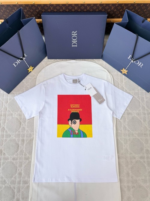 [A알] 디올 티셔츠 북 커버 프린트 릴렉스 핏