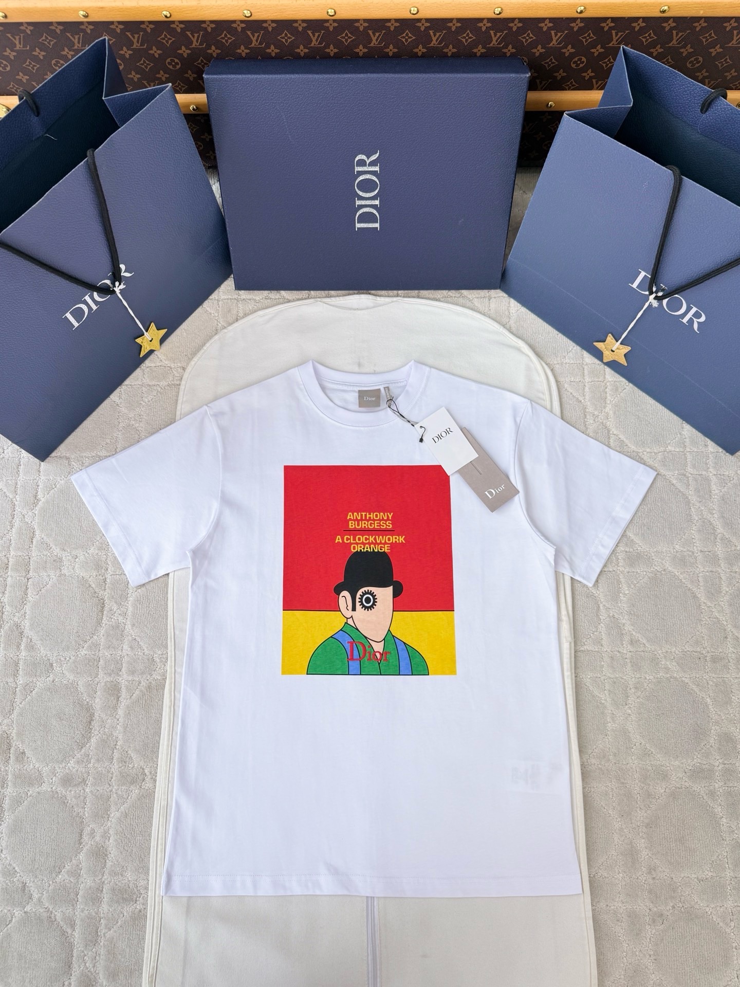 [A알] 디올 티셔츠 북 커버 프린트 릴렉스 핏