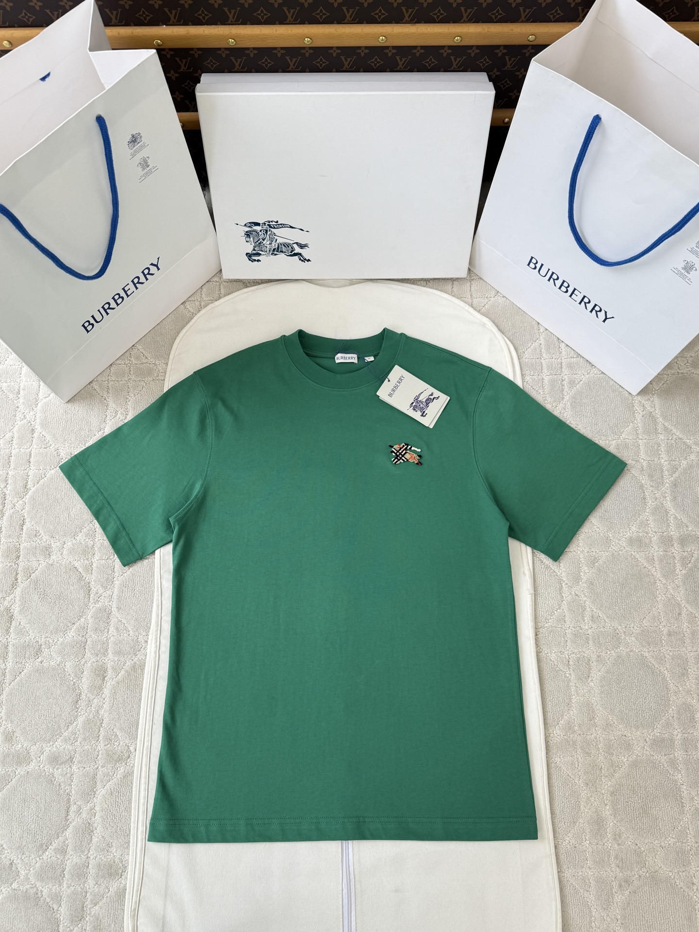 [A알] 버버리 티셔츠 나이트 체크 자수 3Color
