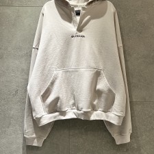 [계단] 발렌시아가 백 폴로 후드 로고 자수 2Color