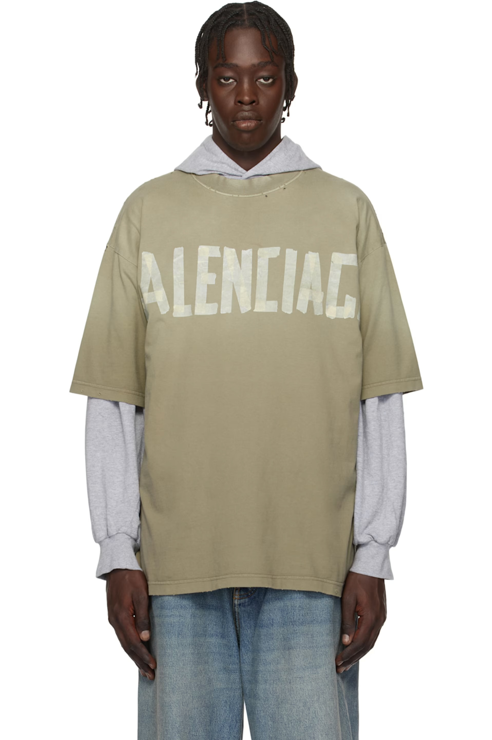 [계단] 발렌시아가 티셔츠 테이프 타입 미디엄 핏