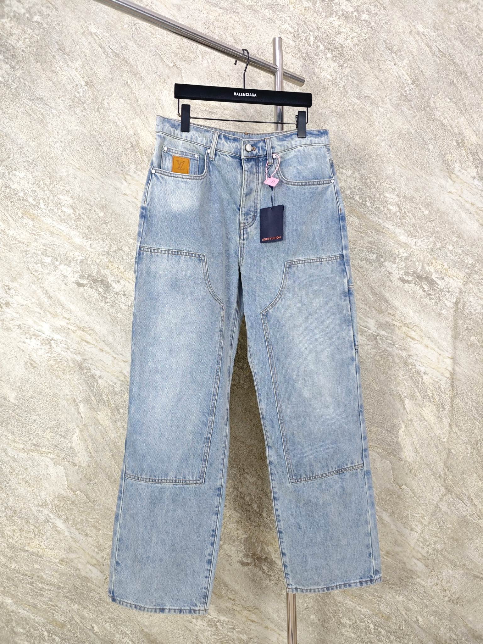 [GTR] 루이비통 카펜터 데님 팬츠 LV 자수 포켓