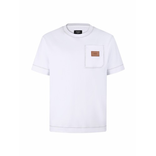 [Y] 펜디 티셔츠 포켓 가죽 패치 2Color