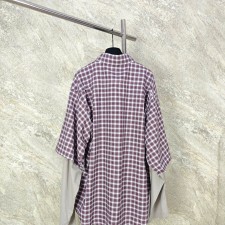 [GTR] 발렌시아가 셔츠 레이어드 체크 포플린