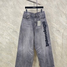 [GTR] 발렌시아가 와이드 데님 팬츠 로고 패치