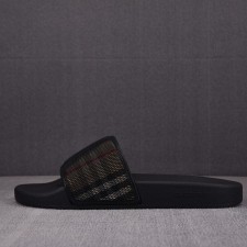 [CY공장 남여공용] 버버리 샌들 체크 코튼 메쉬 베이지