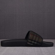 [CY공장 남여공용] 버버리 샌들 체크 코튼 메쉬 베이지