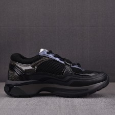 [ZG공장 여성신발] 샤넬 스니커즈 CC 패브릭 카프스킨 블랙 퍼플