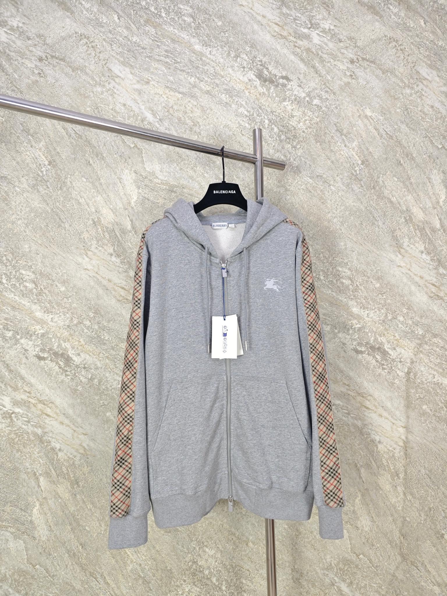 [GTR] 버버리 후드집업 EKD 체크 트리밍 2Color